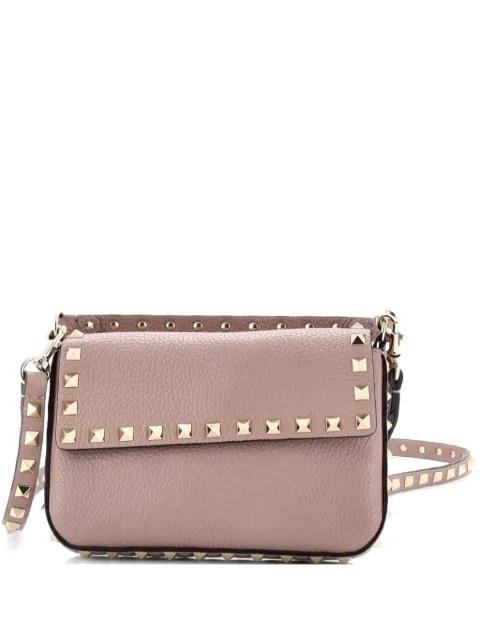 Rockstud Top Handle Pouch Leather Mini crossbody bag by VALENTINO GARAVANI 