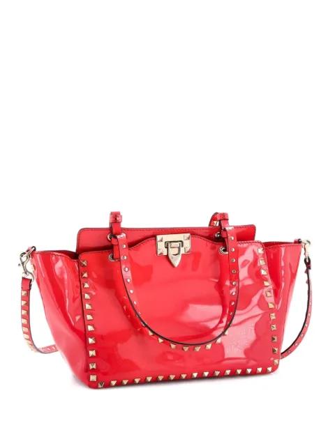 Rockstud Tote Soft Patent Medium satchel by VALENTINO GARAVANI 