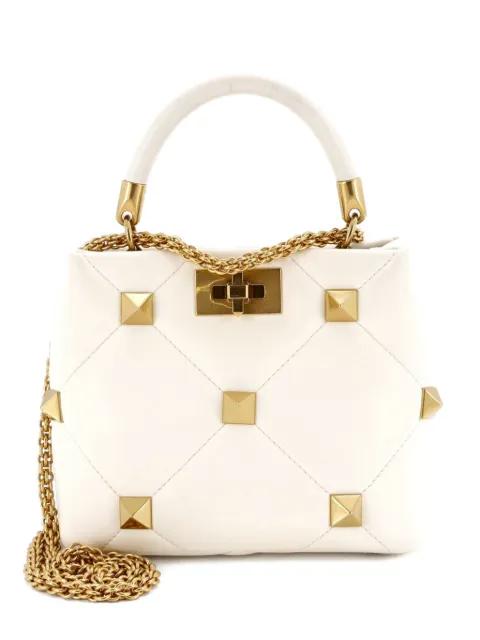 Roman Stud Top Handle Bag Quilted Leather Small satchel by VALENTINO GARAVANI 