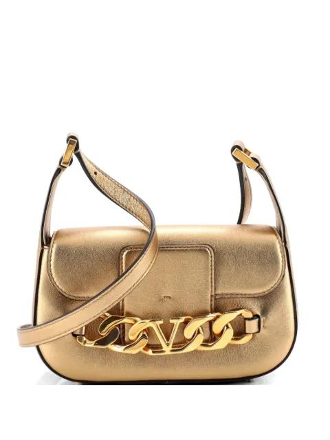VLogo Chain Flap Shoulder Bag Leather Small hobo bag by VALENTINO GARAVANI 