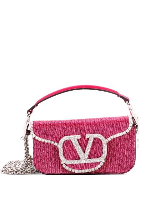 VLogo Loco Flap Embellished Leather Small shoulder bag by VALENTINO GARAVANI 