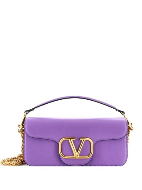 VLogo Loco Flap Shoulder Bag Leather Medium clutch bag by VALENTINO GARAVANI 