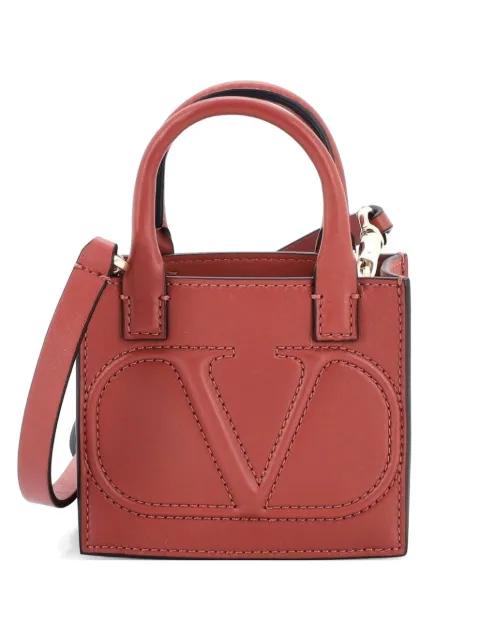 VLogo Signature Pouch Tote Leather Mini crossbody bag by VALENTINO GARAVANI 