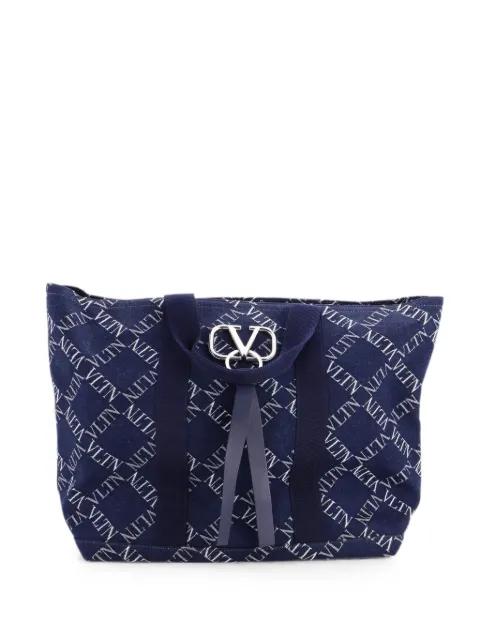 VRing Printed Denim Large tote bag by VALENTINO GARAVANI 