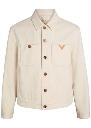 Giubbino Genio logo denim jacket by VALENTINO