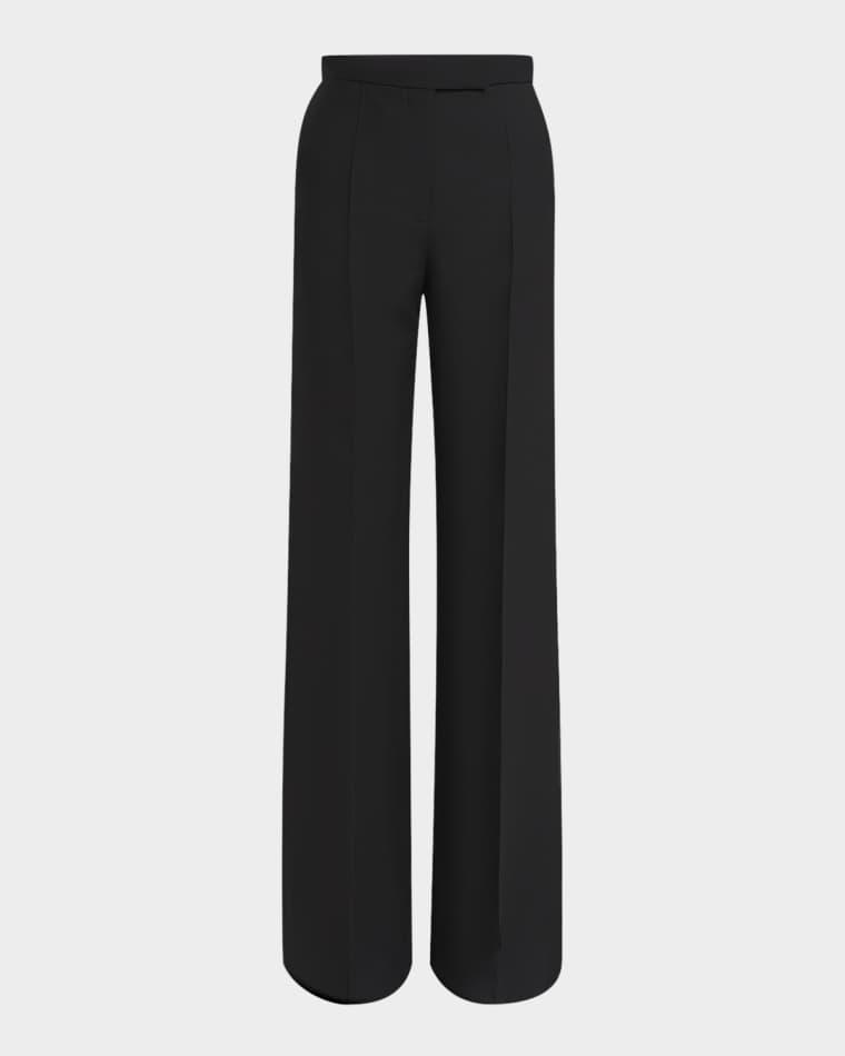 High-Rise Crepe Wide-Leg Pants by VALENTINO