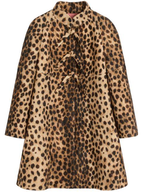 Jaguar Spots printed wool coat by VALENTINO