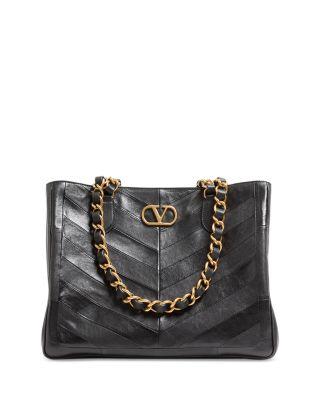 Laseine VLogo Leather Tote Bag by VALENTINO