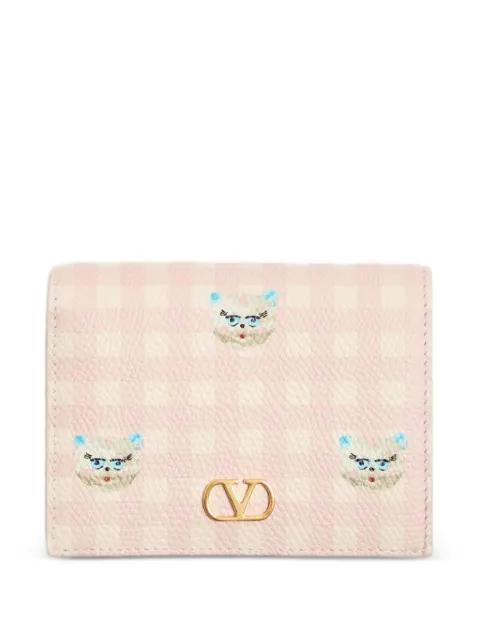 Le Chat De La Maison Grainy leather wallet by VALENTINO