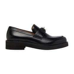Leather loafers with logo by VALENTINO