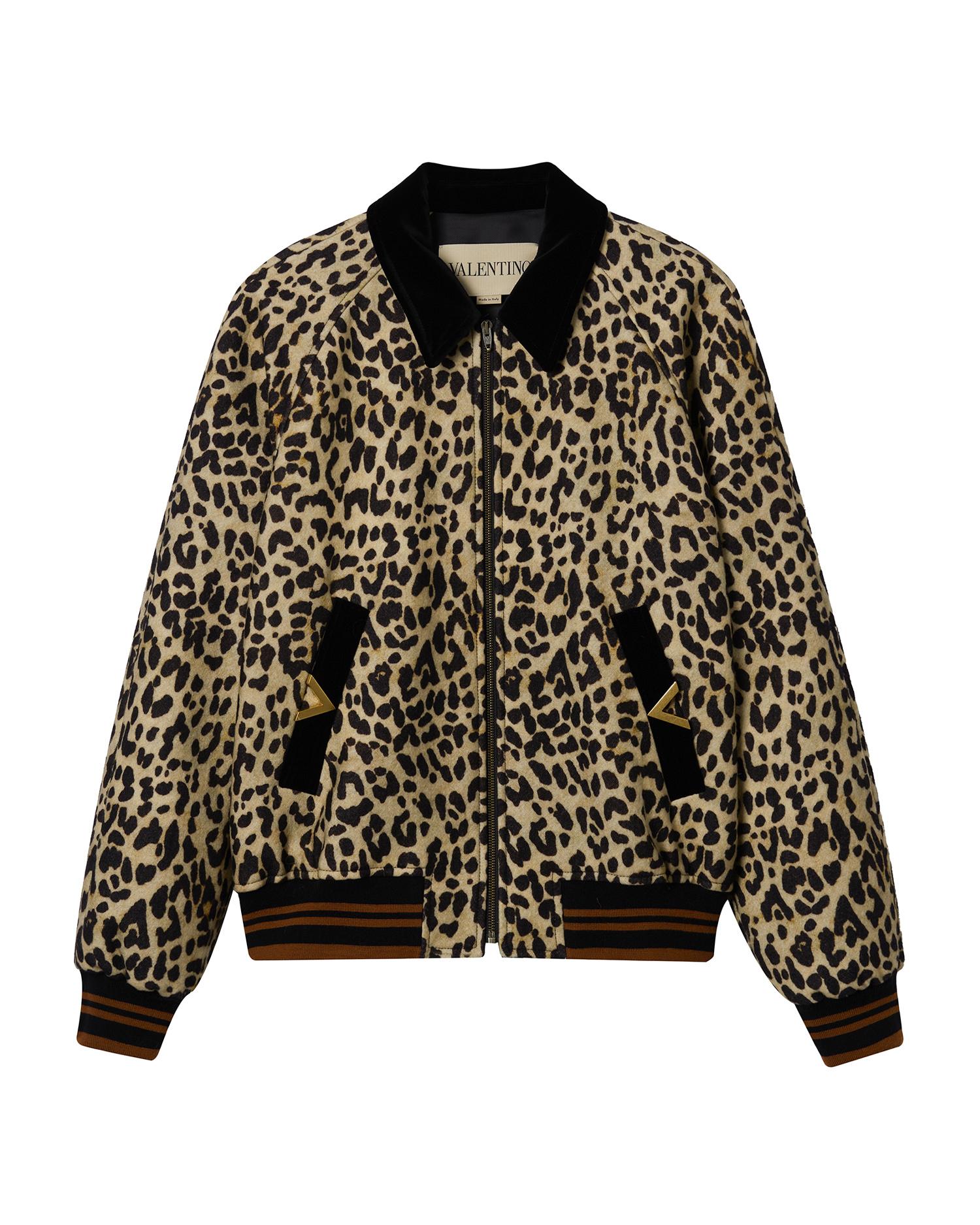 Leopard bomber jacket by VALENTINO
