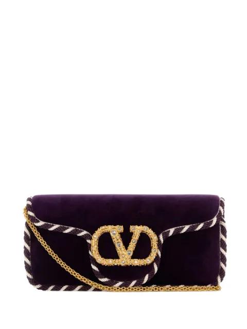 Locò velvet clutch bag by VALENTINO