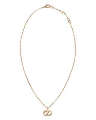 Logo Pendant Necklace by VALENTINO