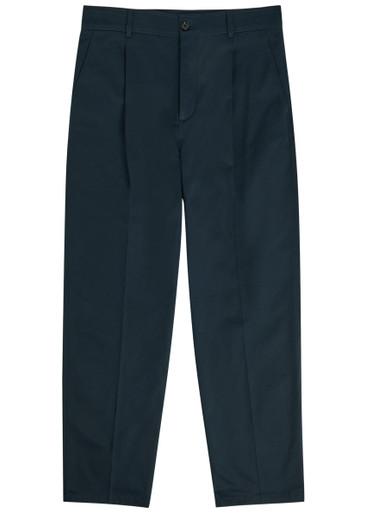 Logo-embroidered twill chino trousers by VALENTINO