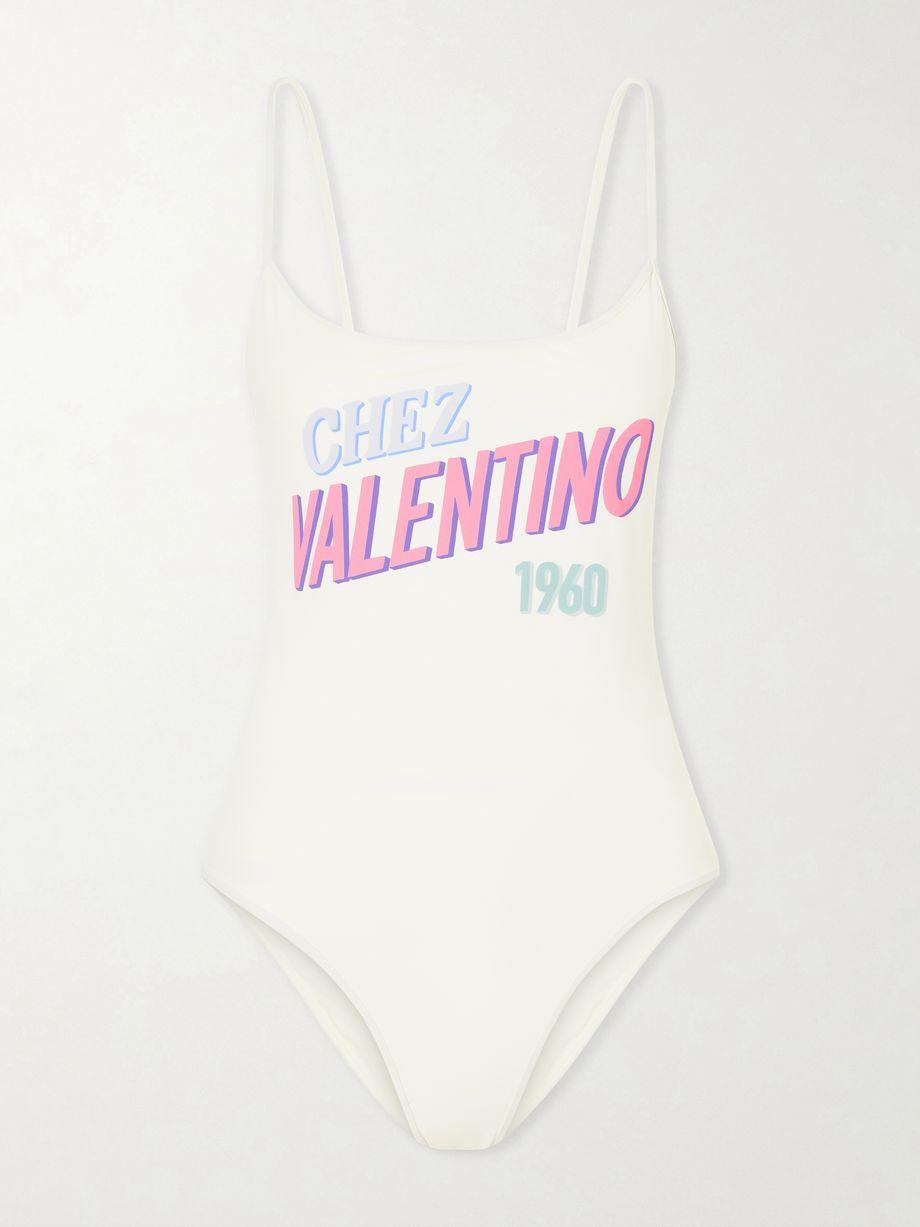 Logo print swimsuit by VALENTINO