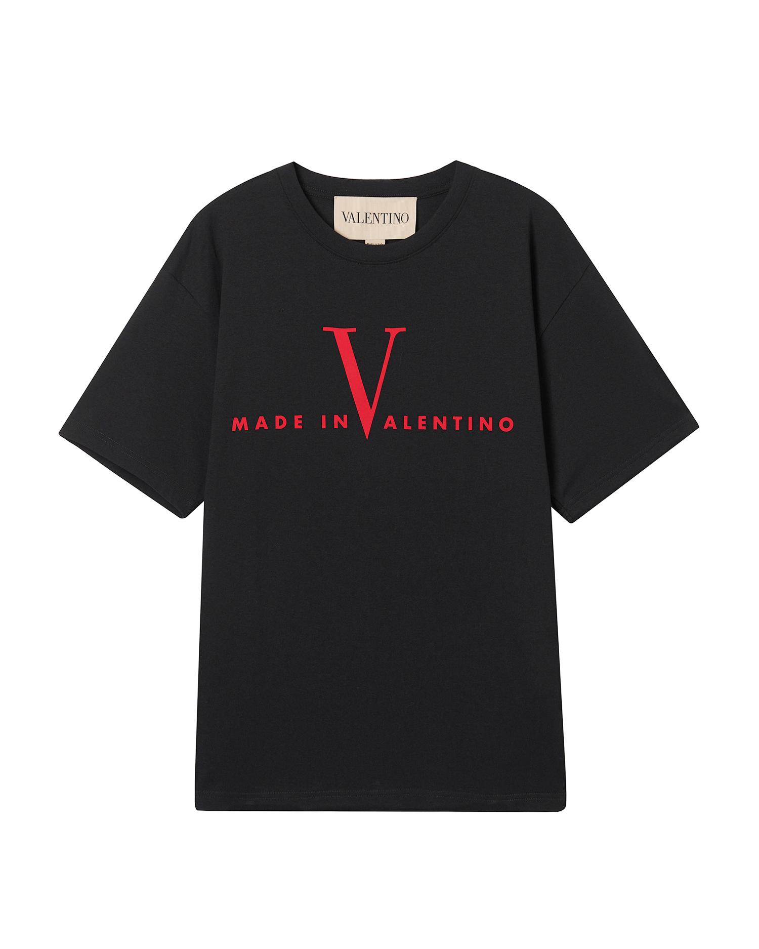 Made in Valentino print cotton tee by VALENTINO