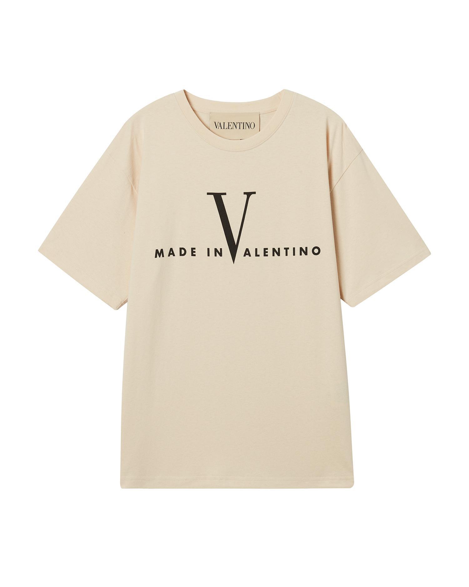 Made in Valentino print cotton tee by VALENTINO