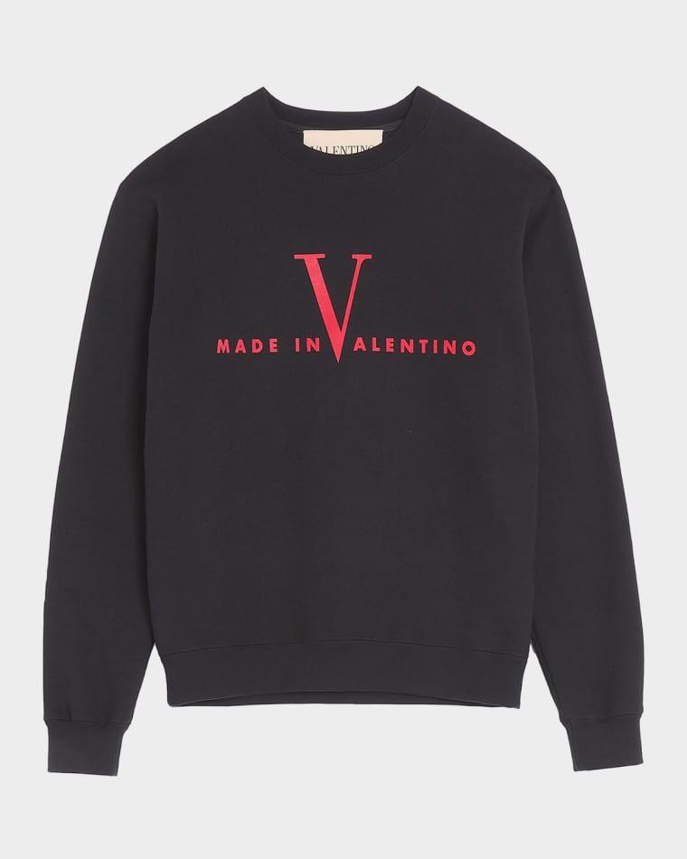Men's Made In Valentino Print Cotton Crewneck Sweatshirt by VALENTINO