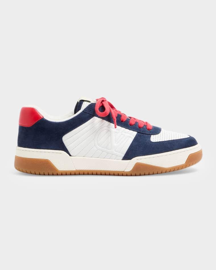 Men's Sparry Split Leather & Nappa Low-Top Sneakers by VALENTINO