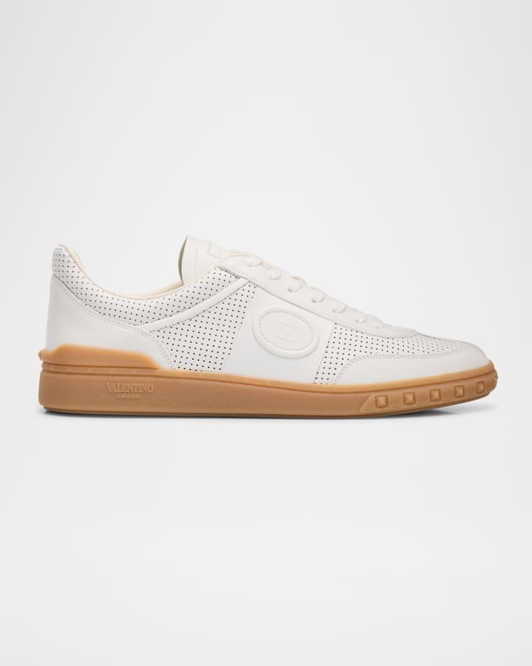 Men's Upvillage Perforated Napa Leather Low-Top Sneakers by VALENTINO