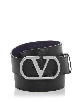 Men's VLogo Reversible Leather Belt by VALENTINO