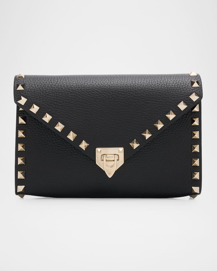 Mini Rockstud Grain Leather Clutch Bag by VALENTINO