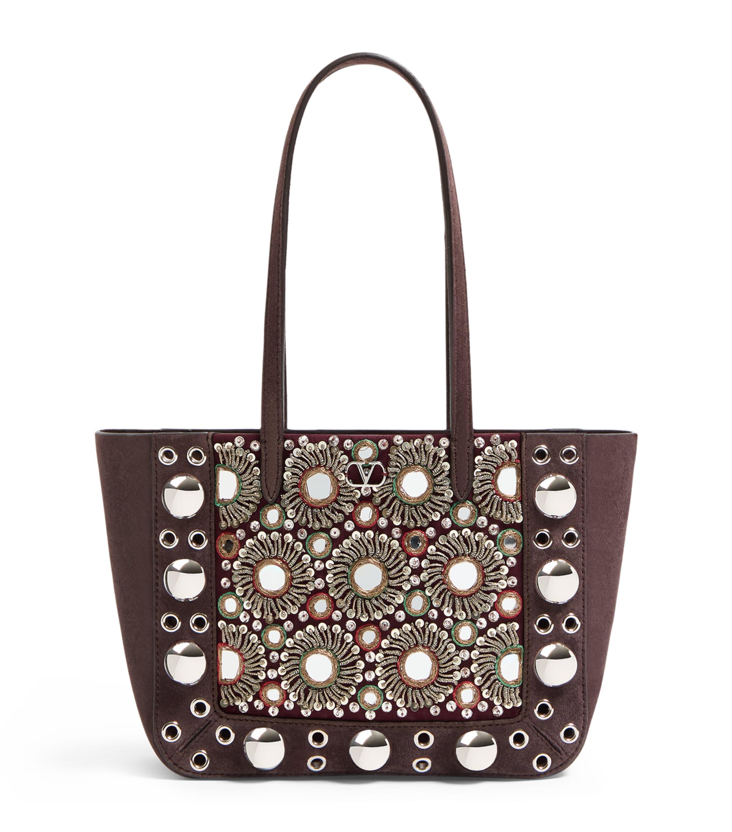 Mini Suede Embroidered Nellcôte Shoulder Bag by VALENTINO