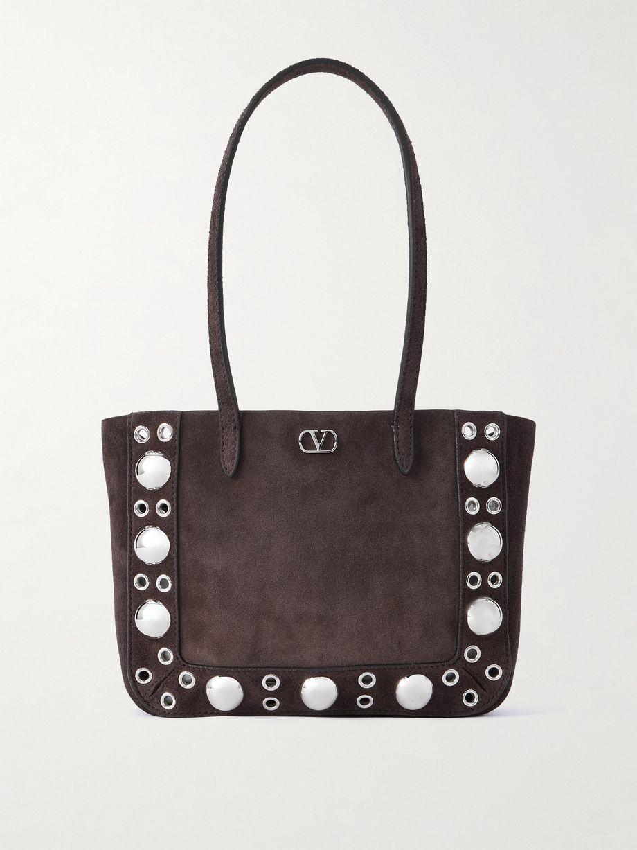 Nellcôte mini embellished suede tote by VALENTINO