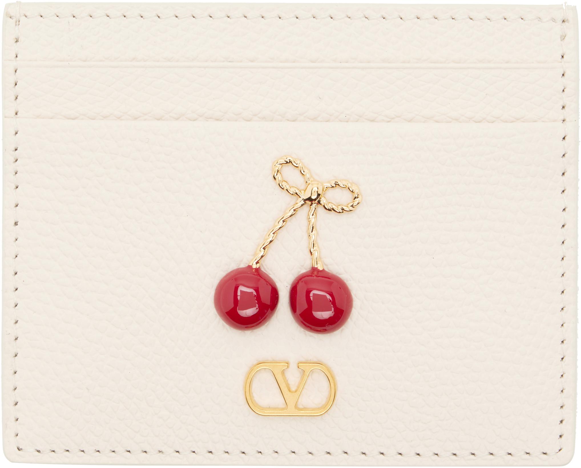 Off-White Cherryfic Card Holder by VALENTINO