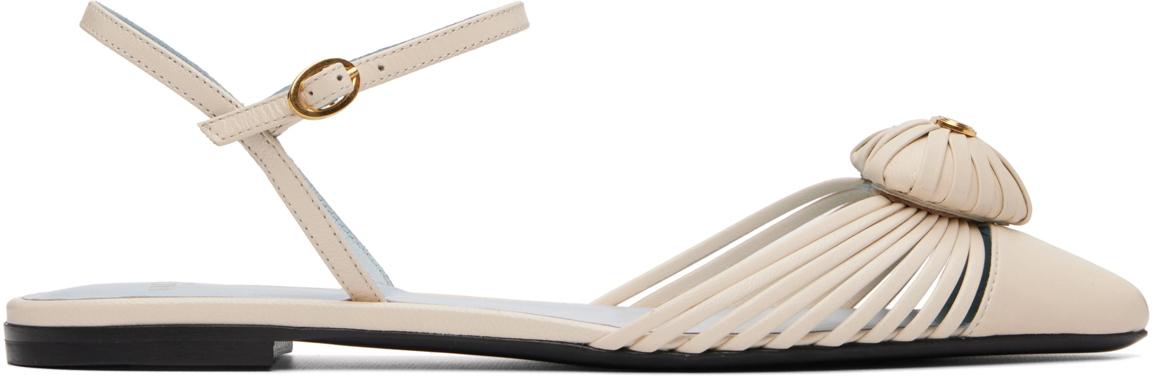 Off-White Coeur Royal Ballerina Flats by VALENTINO