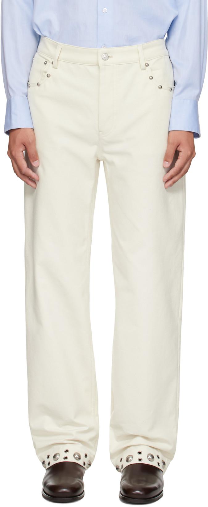 Off-White Studded Trousers by VALENTINO