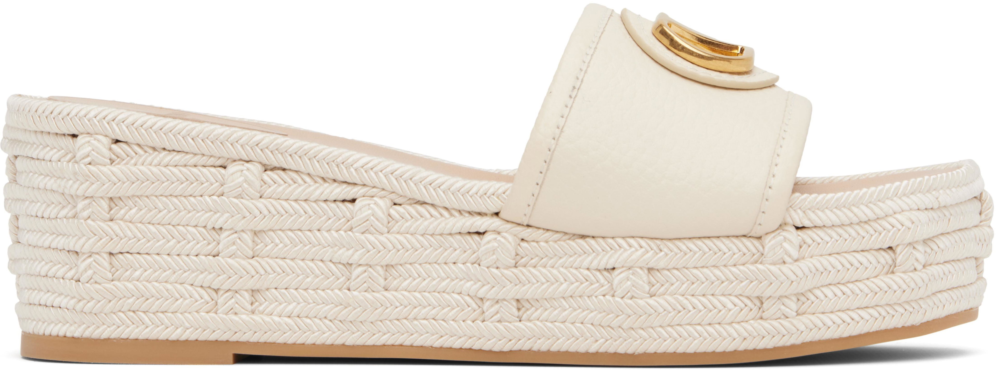 Off-White VLogo Signature Slide Espadrillas Sandals by VALENTINO