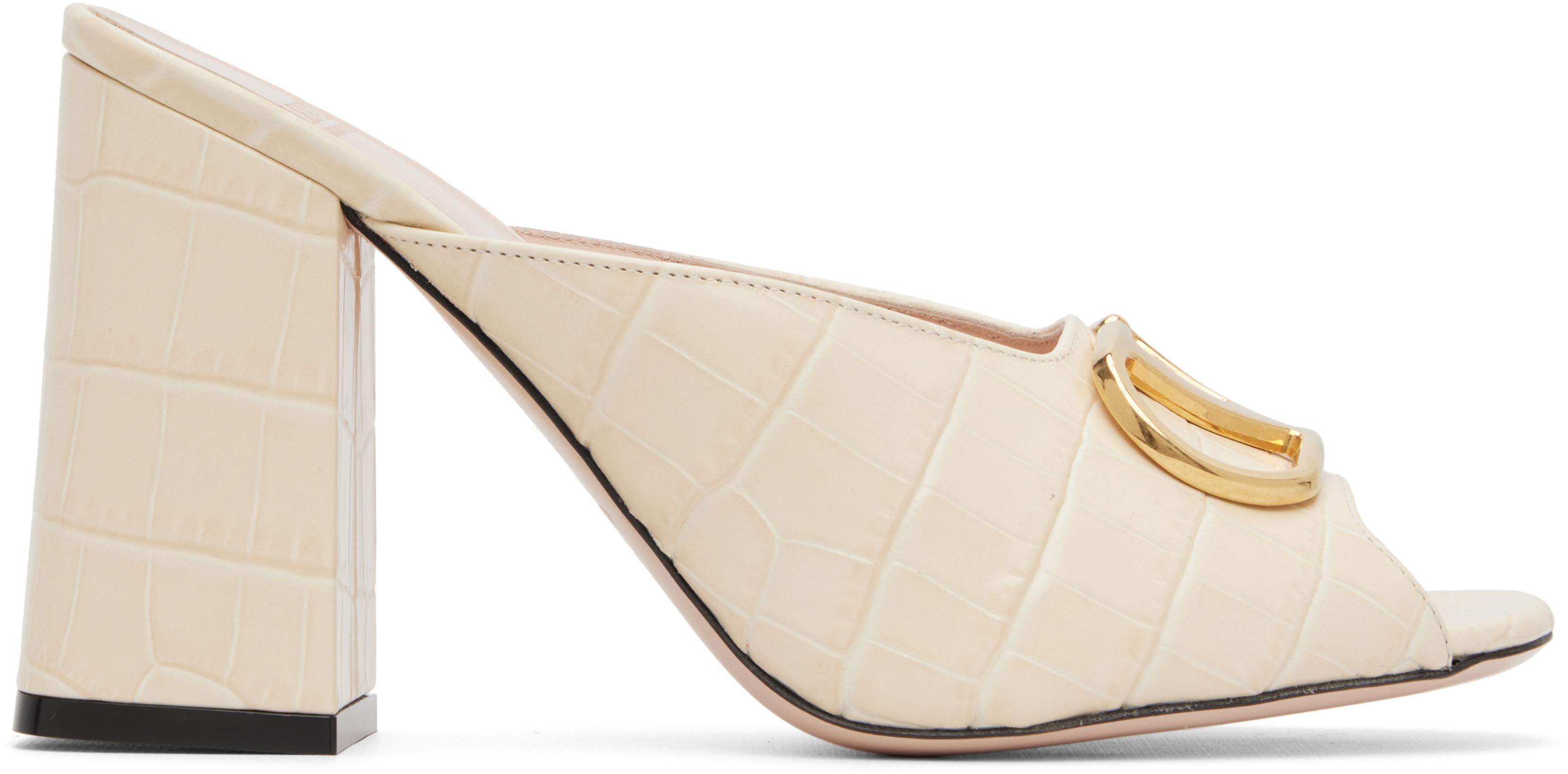 Off-White VLogo Signature Slide Heeled Sandals by VALENTINO