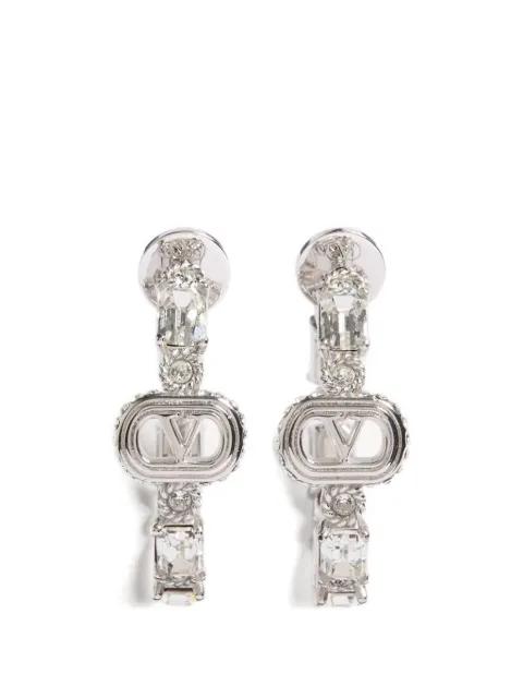 Oval metal earrings with Swarovski® crystals by VALENTINO