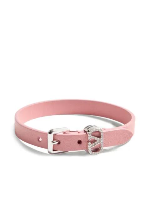 Ovalette Swarovski®-crystal leather bracelet by VALENTINO