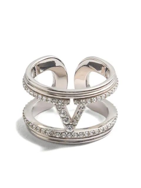 Ovalette metal and Swarovski® crystal ring by VALENTINO