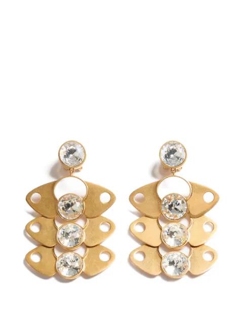 Pages earrings in metal and crystal by VALENTINO