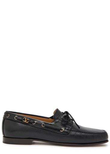 Palm Avenue grained leather loafers by VALENTINO
