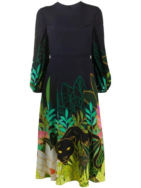 Panther in the Jungle midi dress by VALENTINO