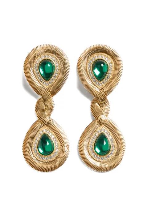 Pas Plus earrings in metal, resin, and Swarovski® crystals by VALENTINO