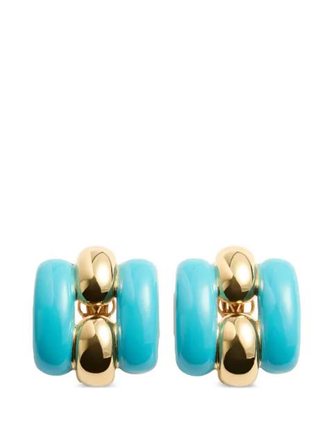Pas Plus metal and enamel earrings by VALENTINO