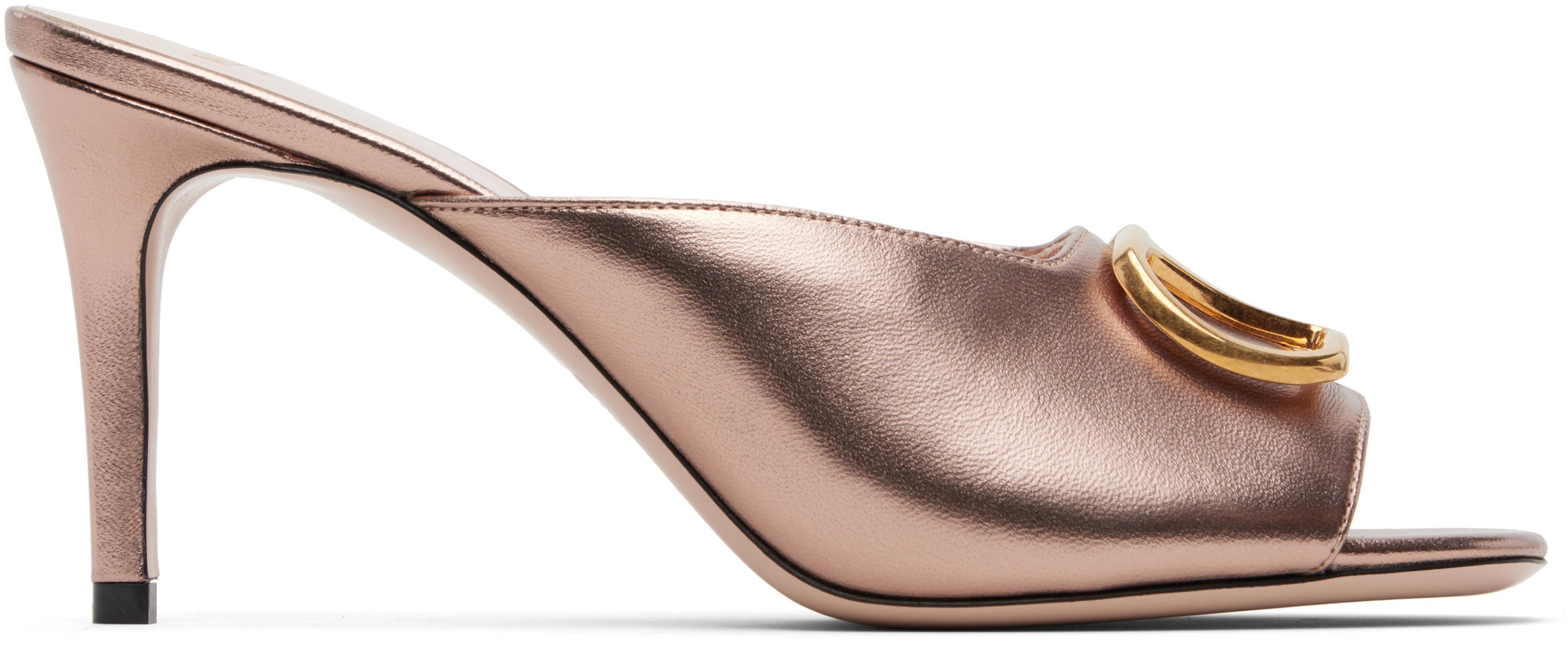 Pink VLogo Signature Heeled Sandals by VALENTINO