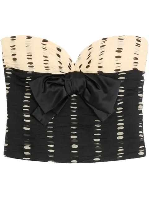 Plusdepois-print chiffon top by VALENTINO