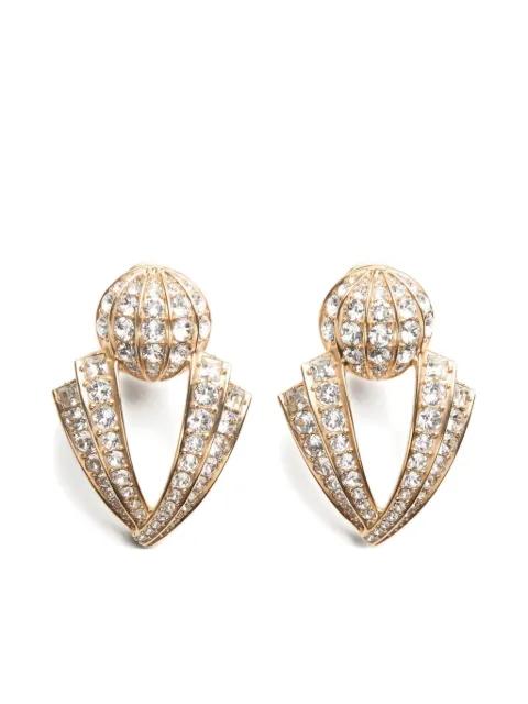 Poetique Des Gouttes metal and Swarovski® crystal earrings by VALENTINO