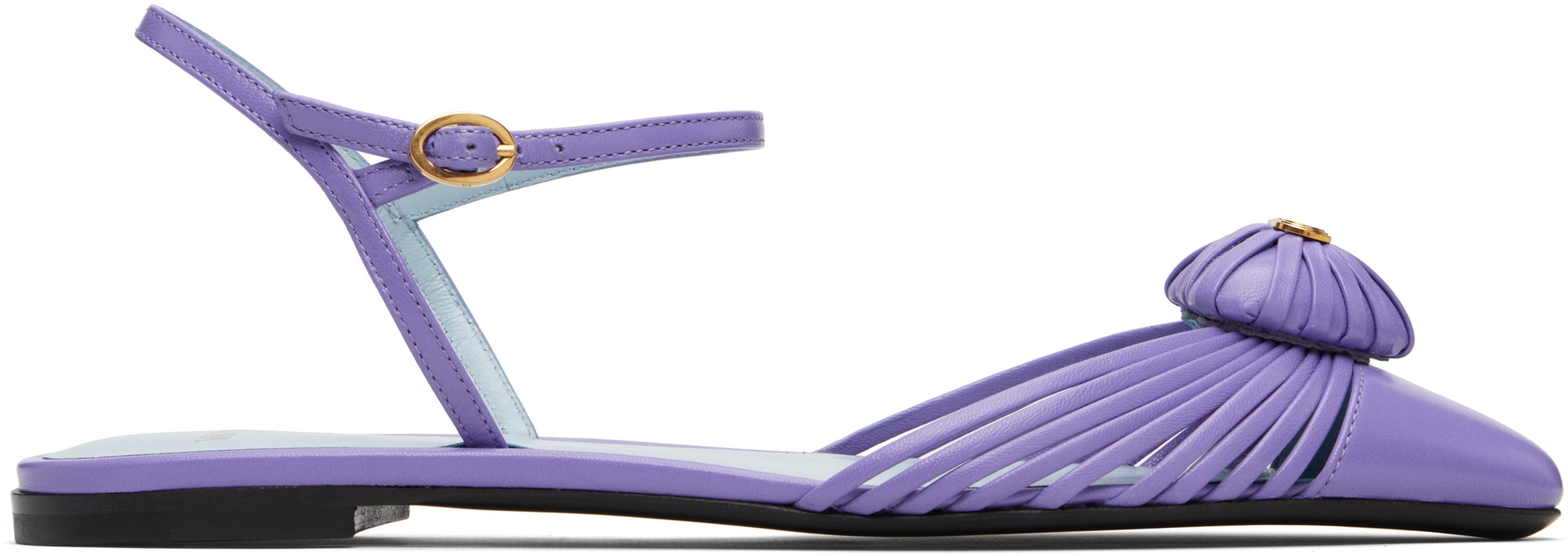 Purple Coeur Royal Ballerina Flats by VALENTINO