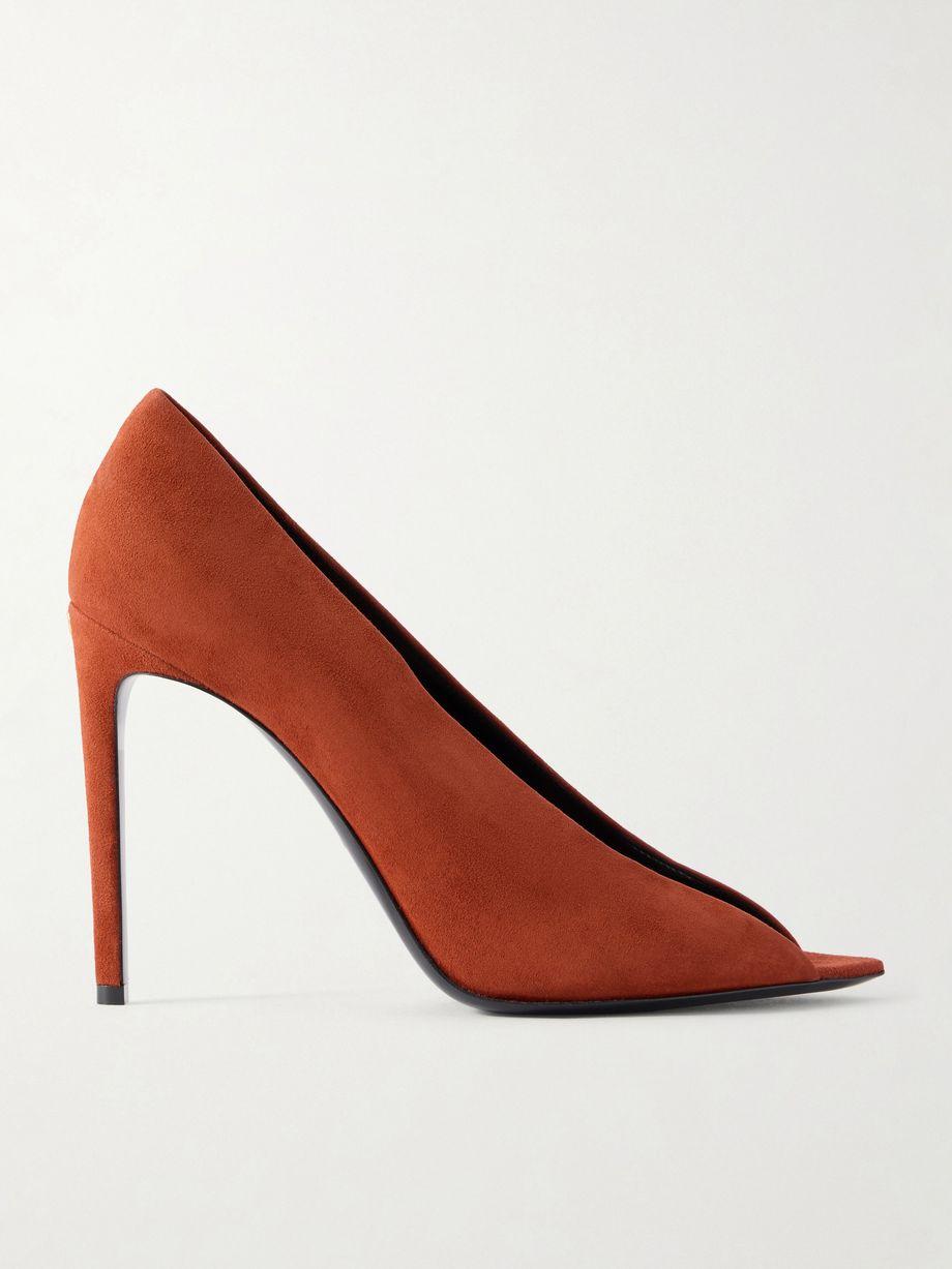 Révélé logo-embellished PVC-trimmed suede pumps by VALENTINO