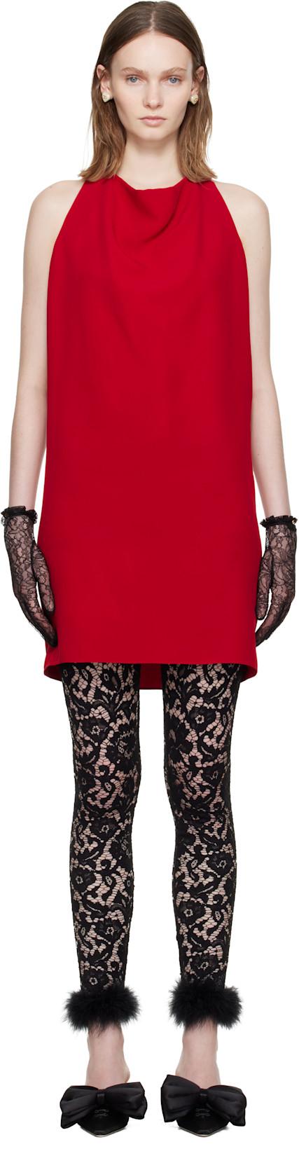 Red Cady Couture Minidress by VALENTINO