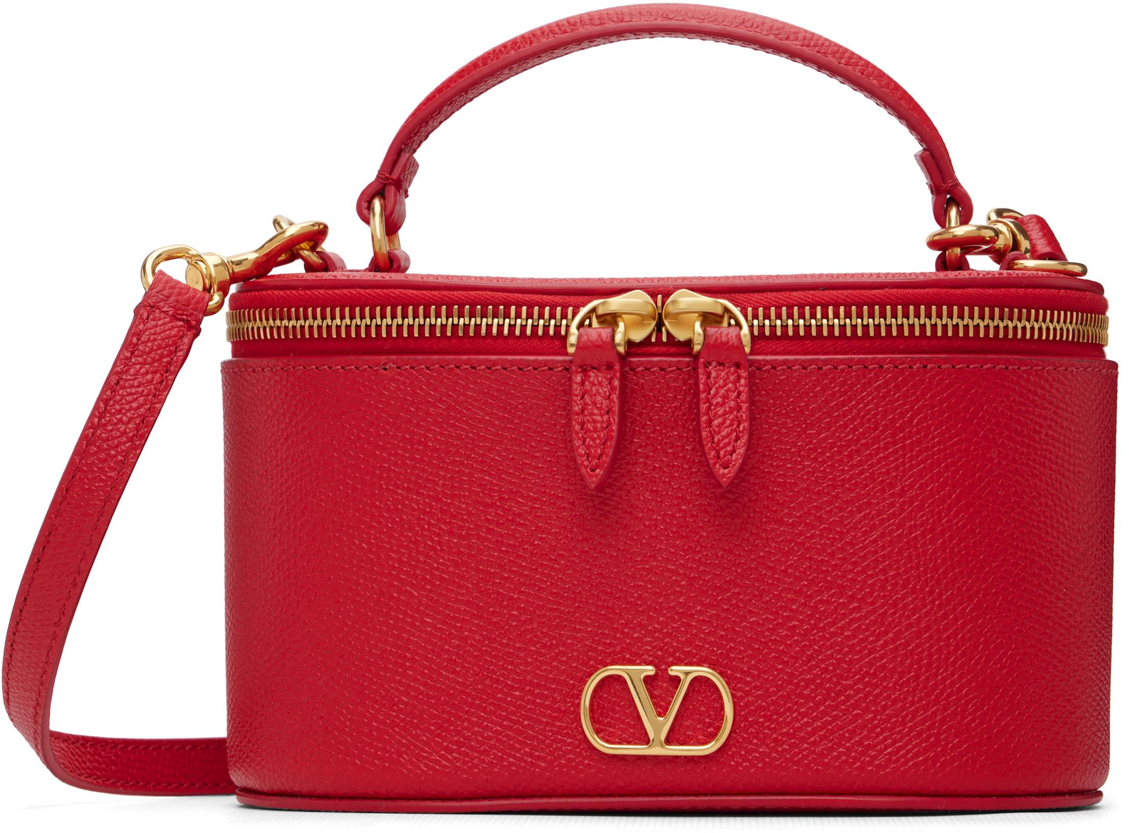 Red Vlogo Signature Mini Vanity Bag by VALENTINO