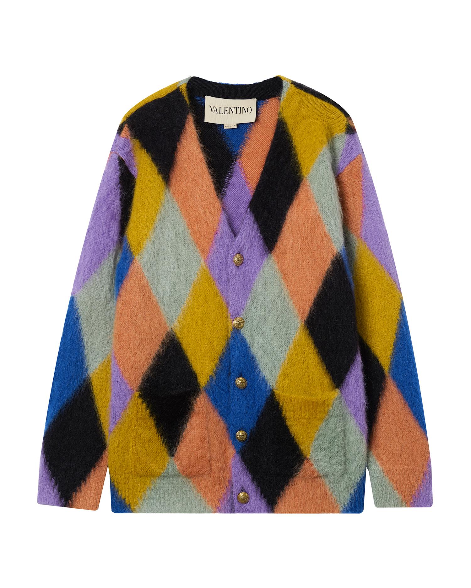 Rhombelle pattern wool cardigan by VALENTINO