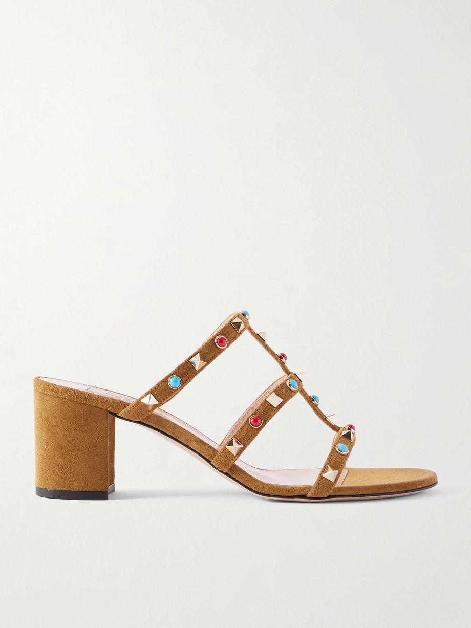 Rockstud 60 embellished suede mules by VALENTINO